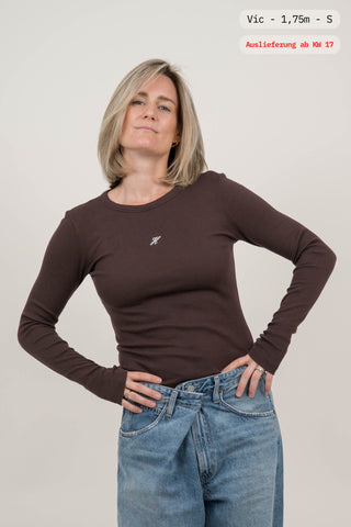 The Best Rib Longsleeve Espresso