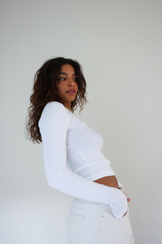 The Best Rib Longsleeve Off White