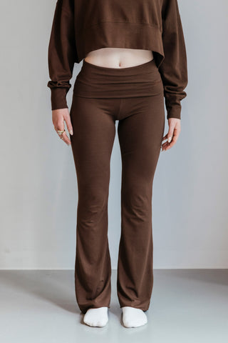 2nd Skin Foldover Pants Cocoa Brown