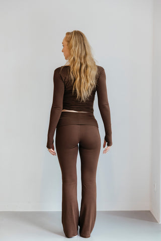 2nd Skin Foldover Pants Cocoa Brown