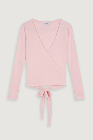 2nd Skin Wrap Top Soft Pink