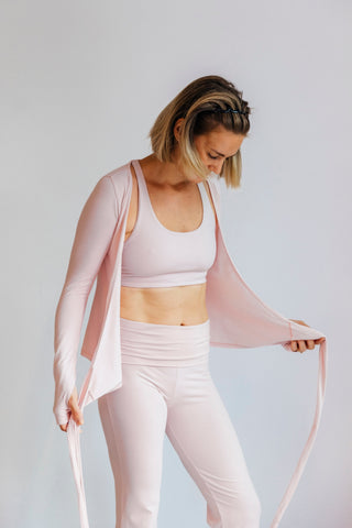 2nd Skin Wrap Top Soft Pink
