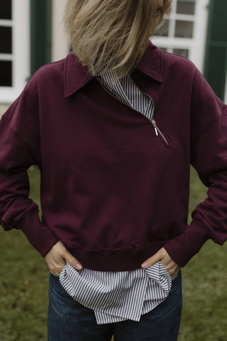 Asymmetric Zipper Sweater