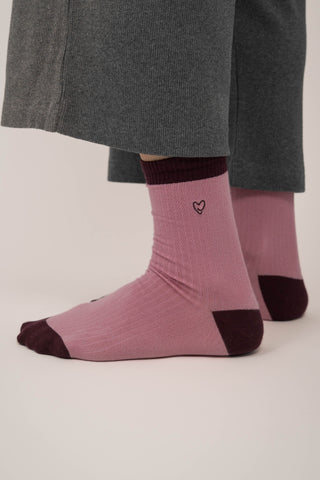Contrast Rib Socks