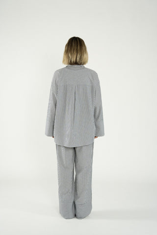Side Buttom-Up Shirt Striped