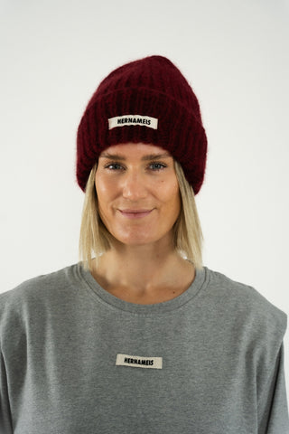 Soft Wool Beanie Burgundy