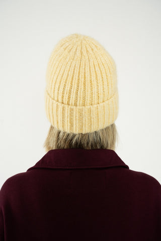 Soft Wool Beanie Butter Yellow