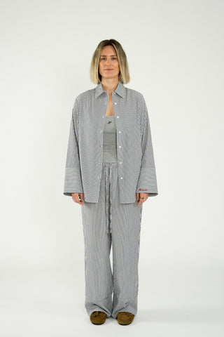 Side Buttom-Up Shirt Striped