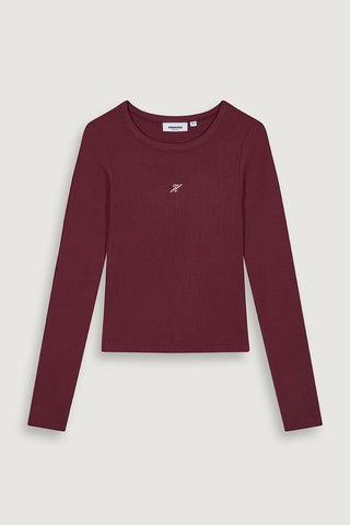 The Best Rib Longsleeve Burgundy
