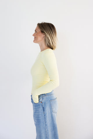 The Best Rib Longsleeve Butter Yellow