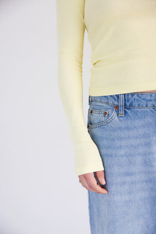 The Best Rib Longsleeve Butter Yellow