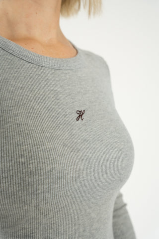 The Best Rib Longsleeve Grey Melange