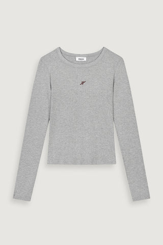 The Best Rib Longsleeve Grey Melange
