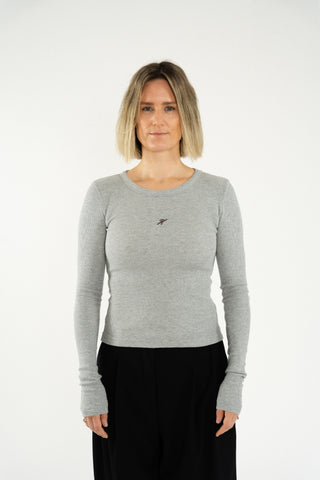 The Best Rib Longsleeve Grey Melange