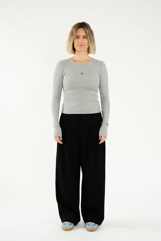 The Best Rib Longsleeve Grey Melange