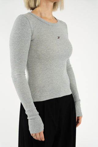 The Best Rib Longsleeve Grey Melange