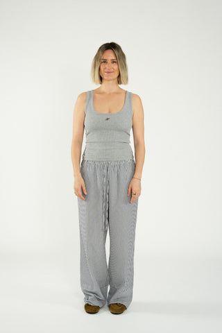 The Best Rib Top Grey Melange