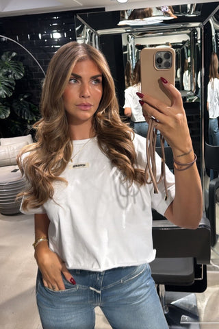 The Framed Shoulder Tee Off White